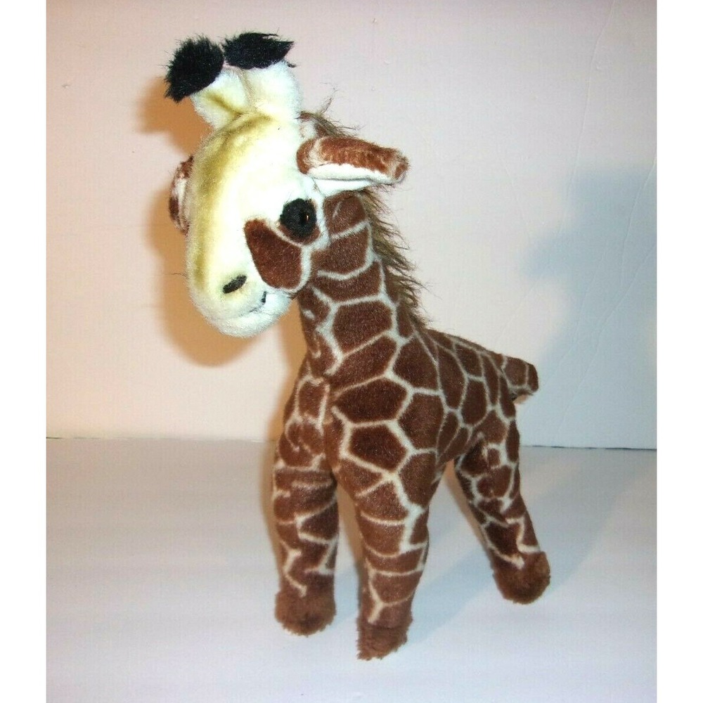World Wildlife Fund Determined Productions Plush Brown Spotted Giraffe Vtg 1985